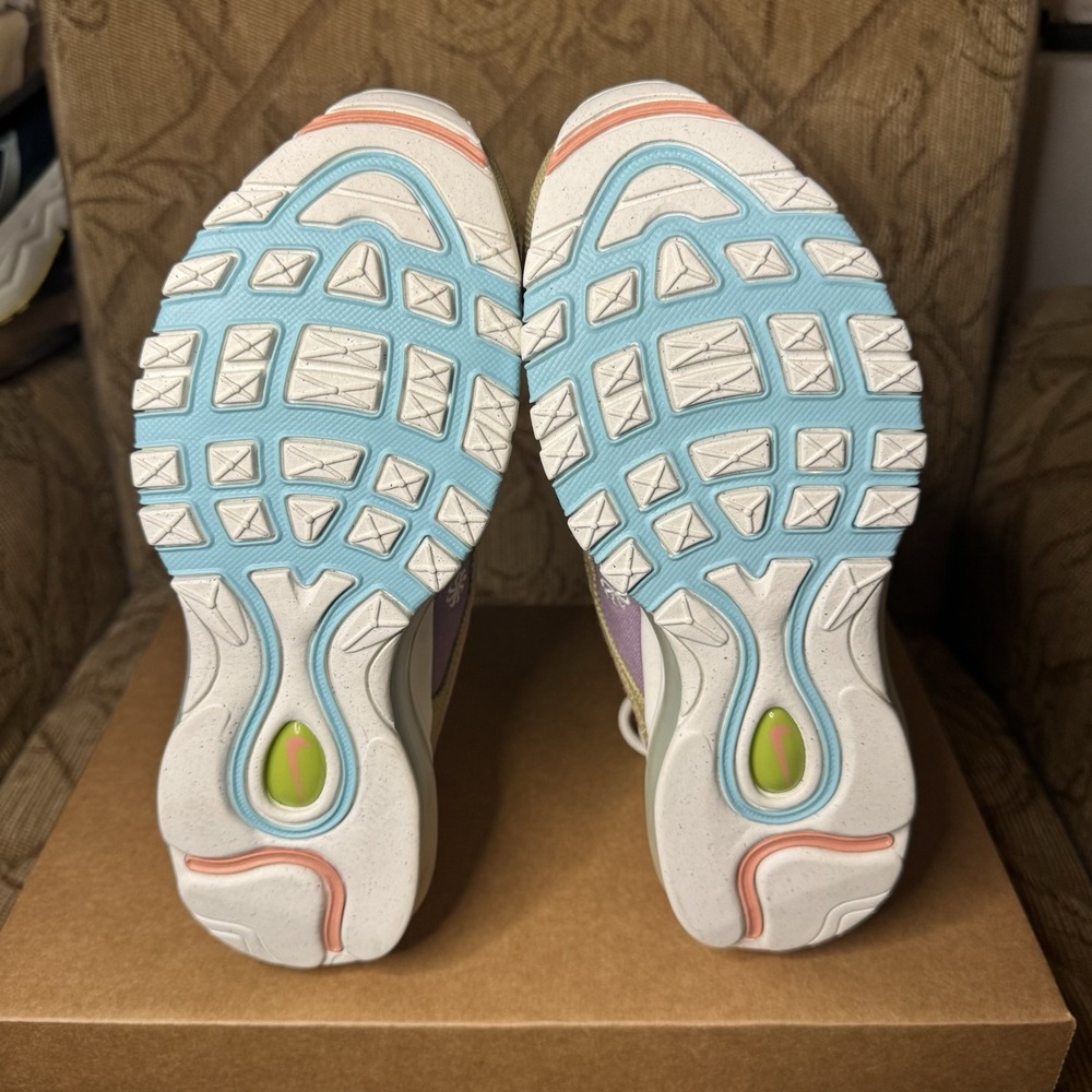 [DQ4126-400] Grade School Nike AIR MAX 97 SE GS 'SUN CLUB - COPA WHEAT GRASS' 6Y - Picture 7 of 8